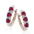 Load image into Gallery viewer, Color Hoop Earrings in 14k Gold with Diamonds