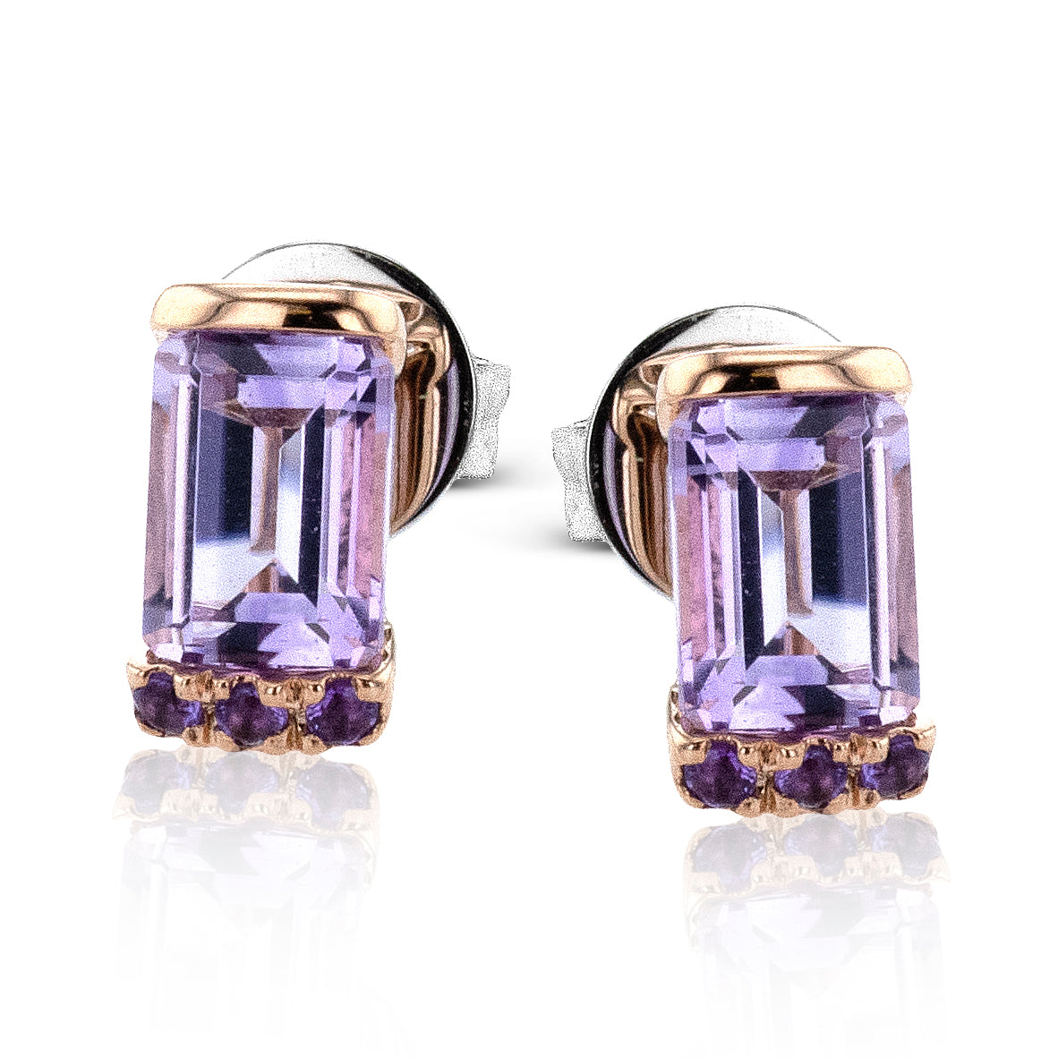 Color Earrings in 14k Gold with Diamonds