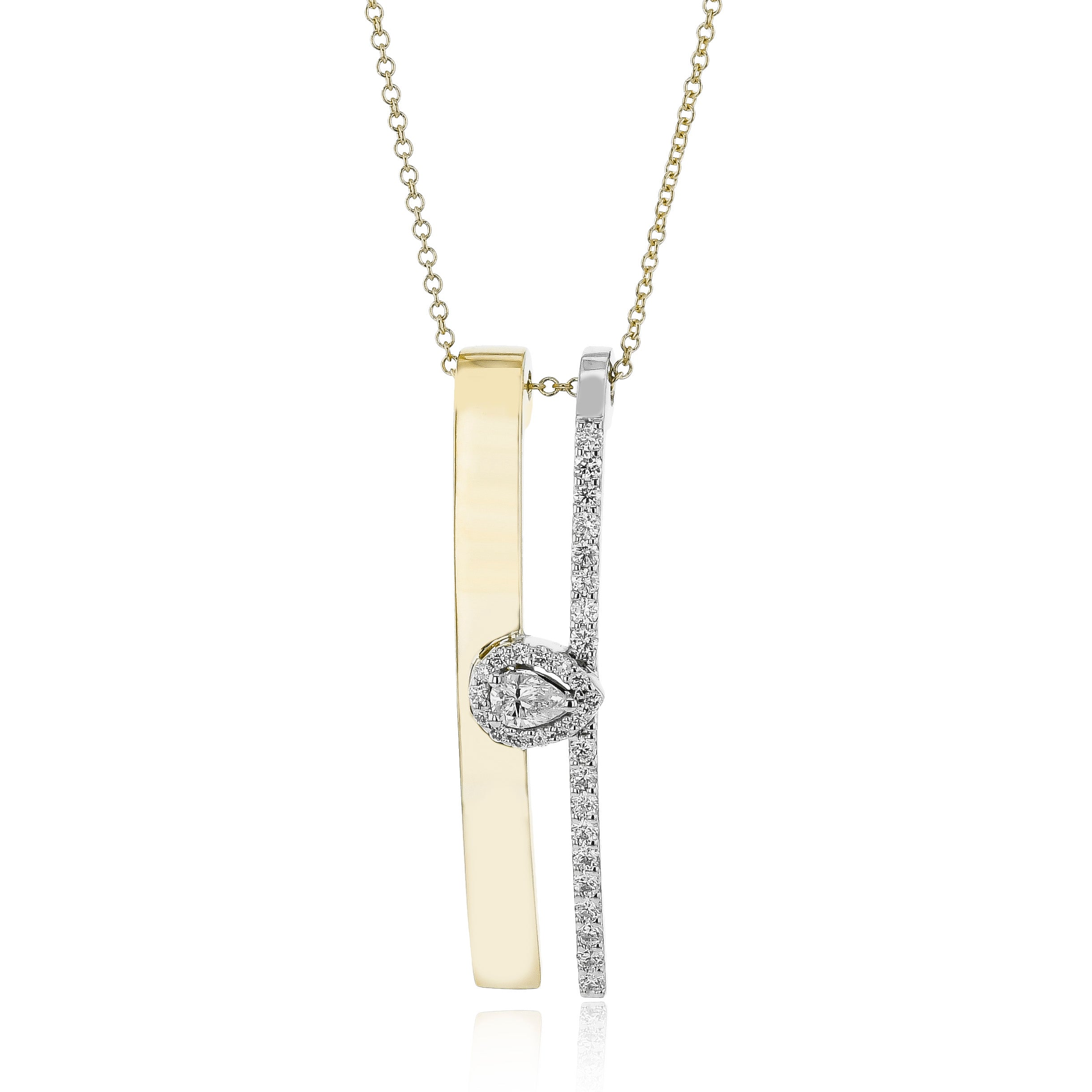 Pendant in 14k Gold with Diamonds