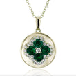 Load image into Gallery viewer, Sapphire Color Pendant in 14k Gold with Diamonds