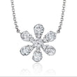 Load image into Gallery viewer, Flower Pendant in 14k Gold with Diamonds