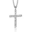 Load image into Gallery viewer, ZP862 Cross Pendant in 14k Gold with Diamonds
