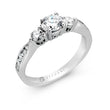 Load image into Gallery viewer, Three-Stone Engagement Ring in 14k Gold with Diamonds