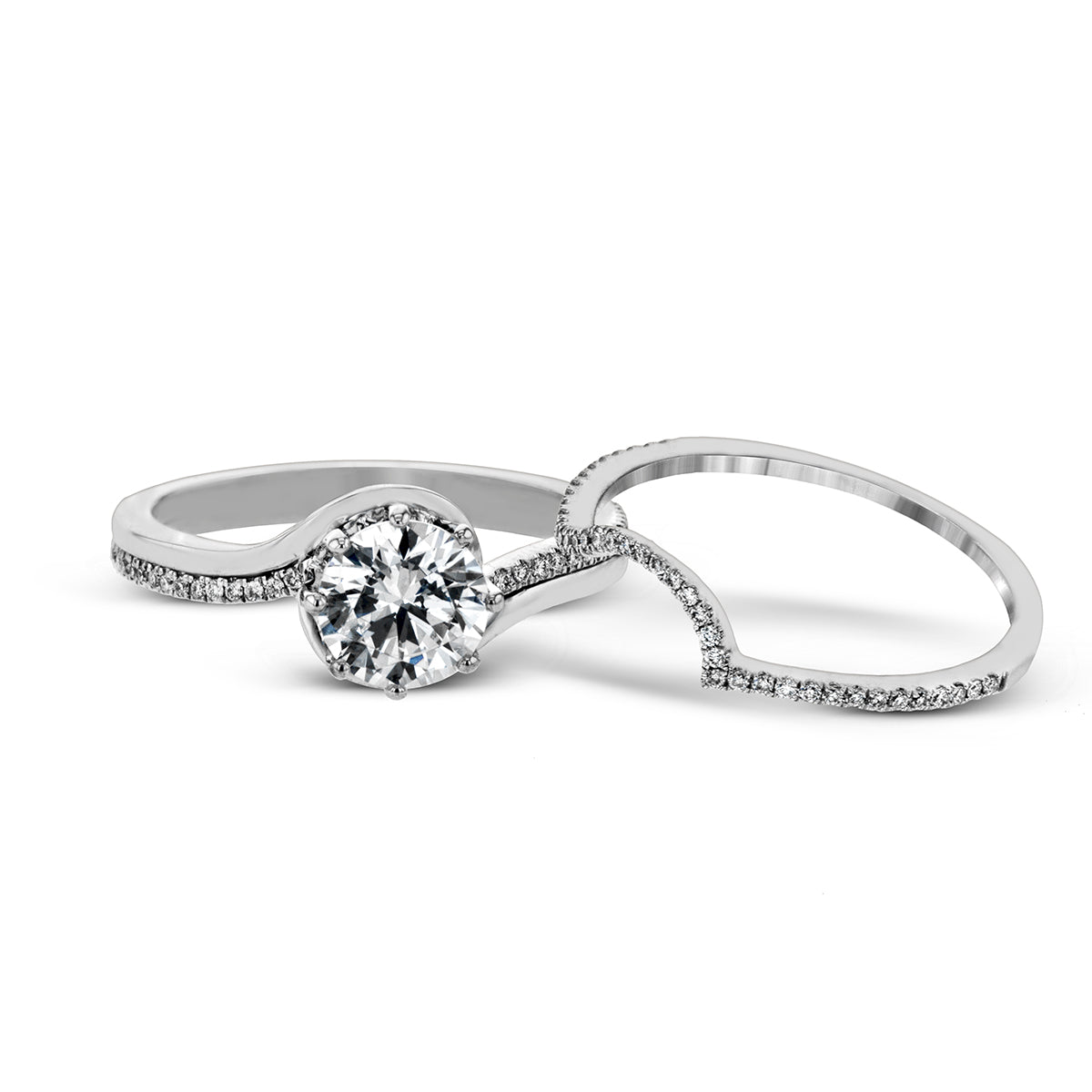 Wedding Set in 14k Gold with Diamonds