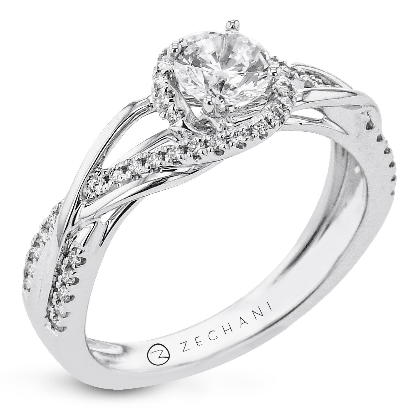Engagement Ring in 14k Gold with Diamonds