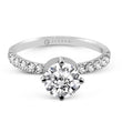 Load image into Gallery viewer, Round Engagement Ring in 14k Gold with Diamonds