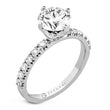 Load image into Gallery viewer, Round Engagement Ring in 14k Gold with Diamonds