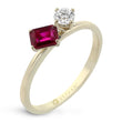 Load image into Gallery viewer, Color Ring in 14k Gold with Diamonds