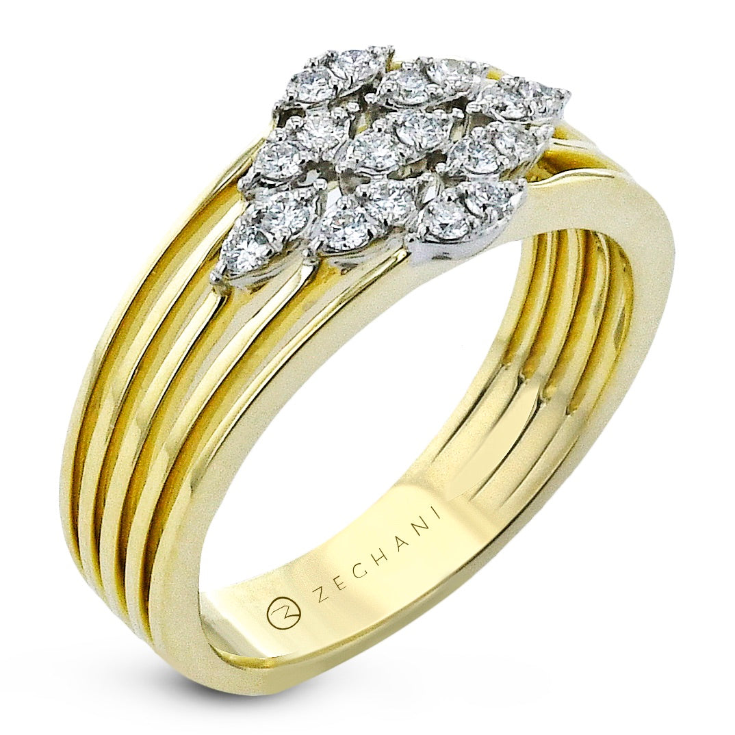 Fashion Ring in 14k Gold with Diamonds
