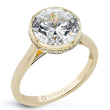 Load image into Gallery viewer, Bezel Engagement Ring in Gold with Diamonds
