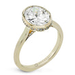 Load image into Gallery viewer, Bezel Engagement Ring in Gold with Diamonds