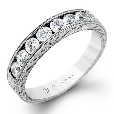 ZR277 WHITE 14K BAND