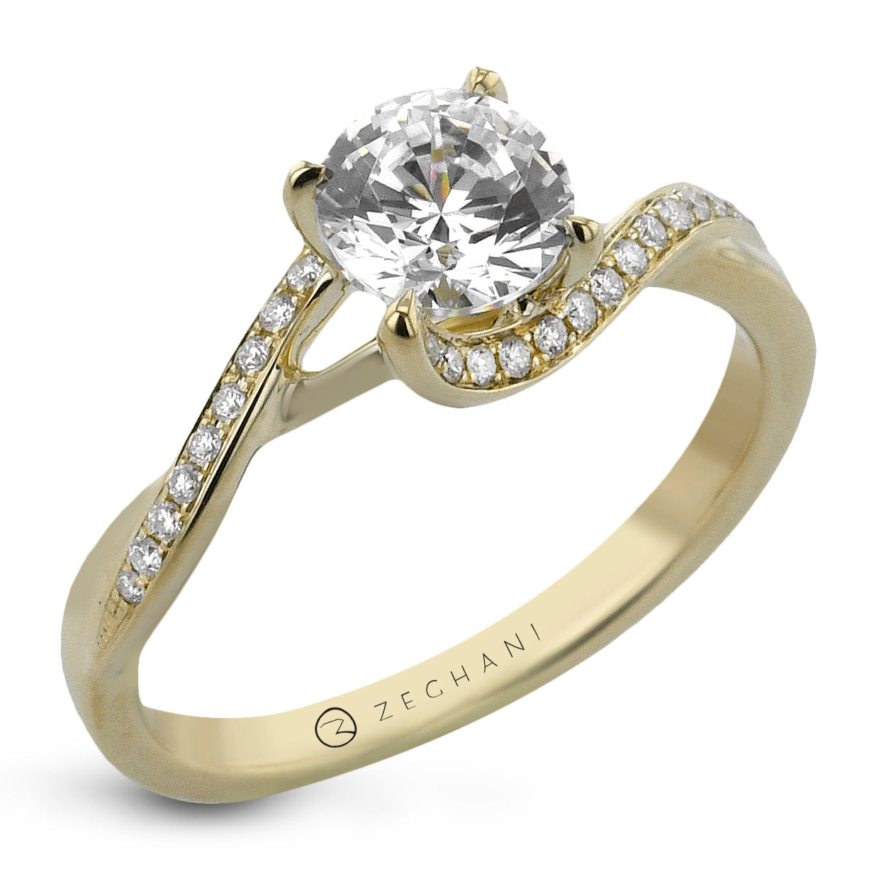 Engagement Ring in 14k Gold with Diamonds