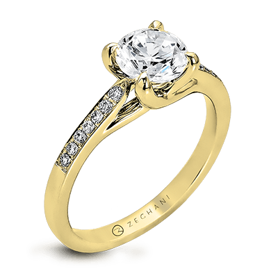 ZR561 WHITE 14K SEMI YELLOW