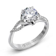 Load image into Gallery viewer, ZR583 Engagement Ring in 14k Gold with Diamonds