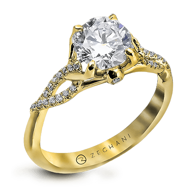 ZR583 WHITE 14K SEMI YELLOW