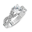 Load image into Gallery viewer, ZR670 Engagement Ring in 14k Gold with Diamonds