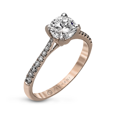 ZR752 WHITE 14K SEMI ROSE