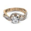 Load image into Gallery viewer, ZR880 WHITE 14K SEMI ROSE 1