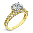 Load image into Gallery viewer, ZR924 Engagement Ring in 14k Gold with Diamonds