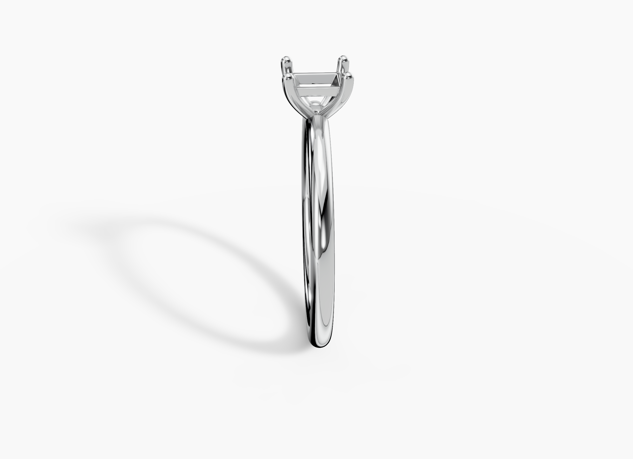 14K White Gold Princess Cut 0.50 Carat of  Diamond Ring