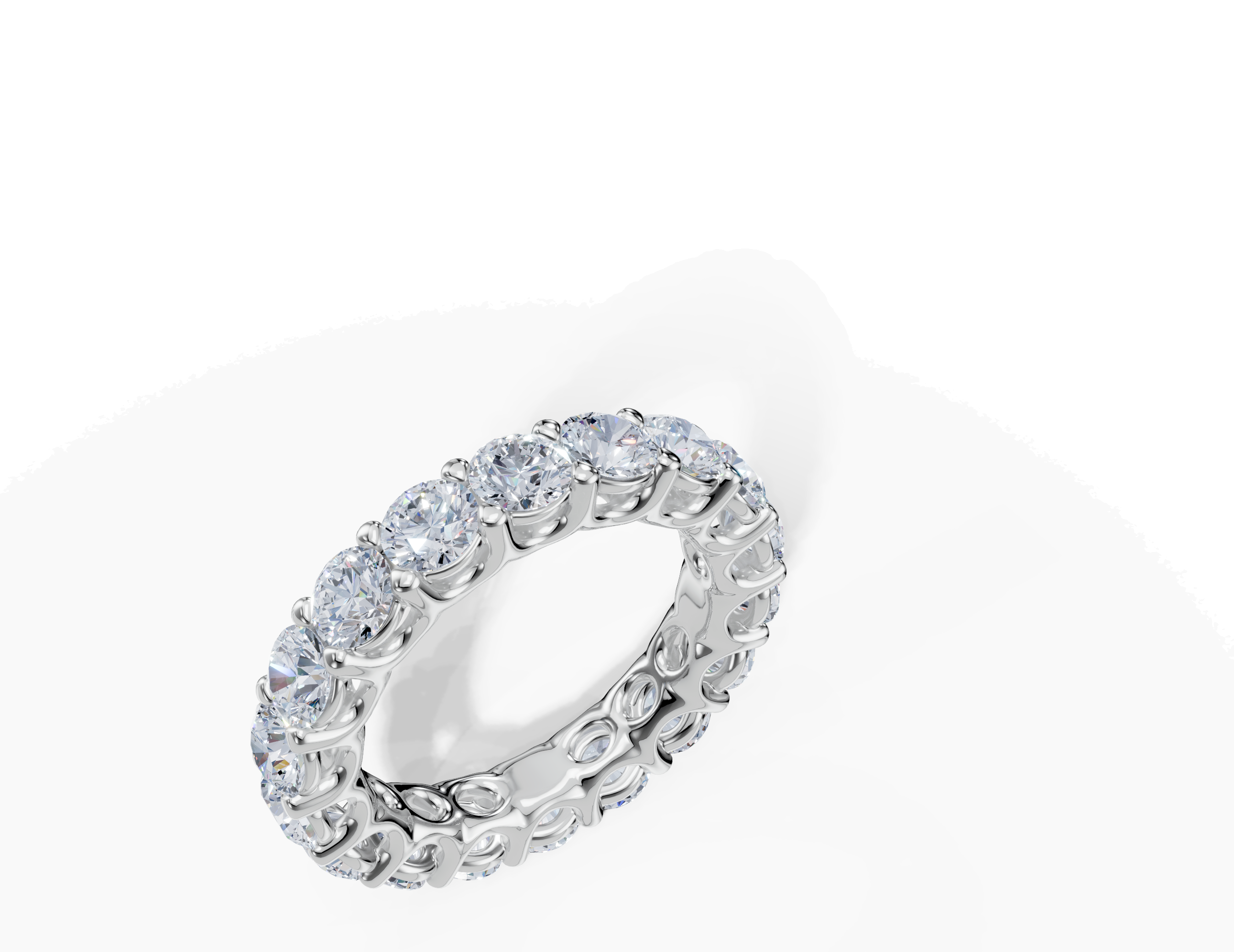 18KT NATURAL Diamond Round 0.30Carat  G color VS clarity Plate Prong US-9 product size Band