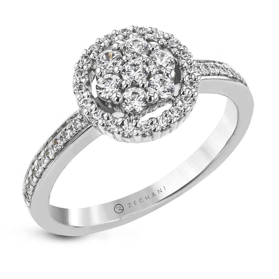 NGR105 Engagement Ring in 14k Gold with Diamonds