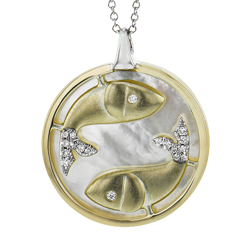 High quality 14k Pisces Pendant