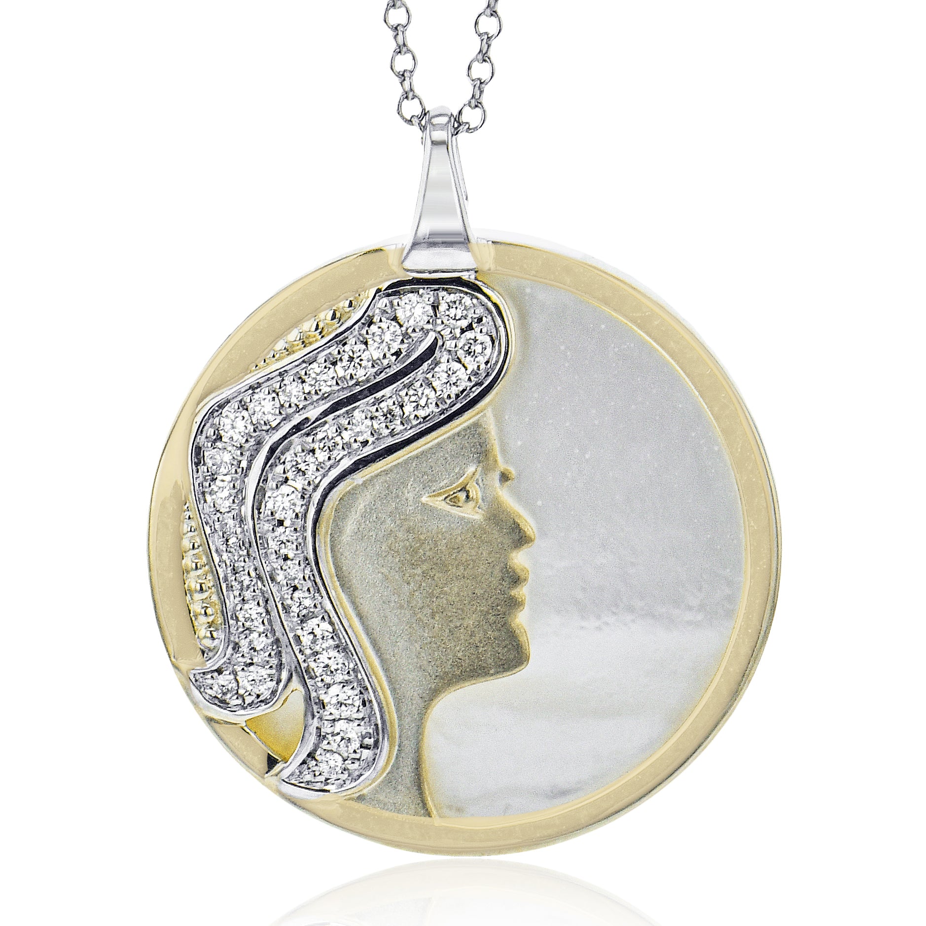 Virgo Pendant in 14k Gold with Diamonds
