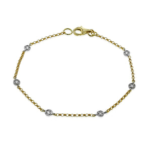 ZB122 Bracelet in 14k Gold with Diamonds