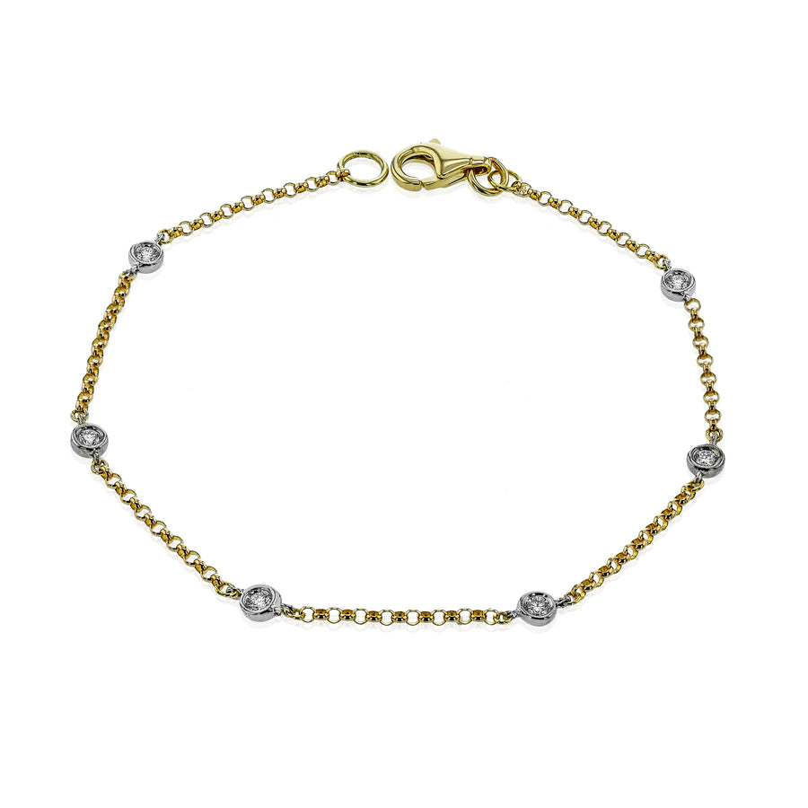 ZB122 Bracelet in 14k Gold with Diamonds