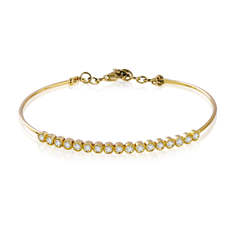 Bangle in 14k Gold with Diamonds