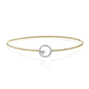 ZB305 Bangle in 14k Gold with Diamonds