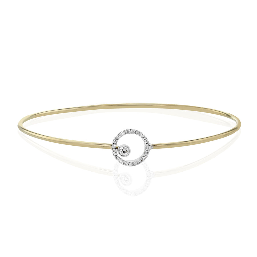 ZB305 Bangle in 14k Gold with Diamonds