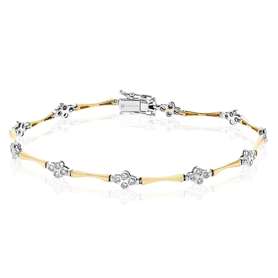 Bracelet in 14k Gold with Diamonds
