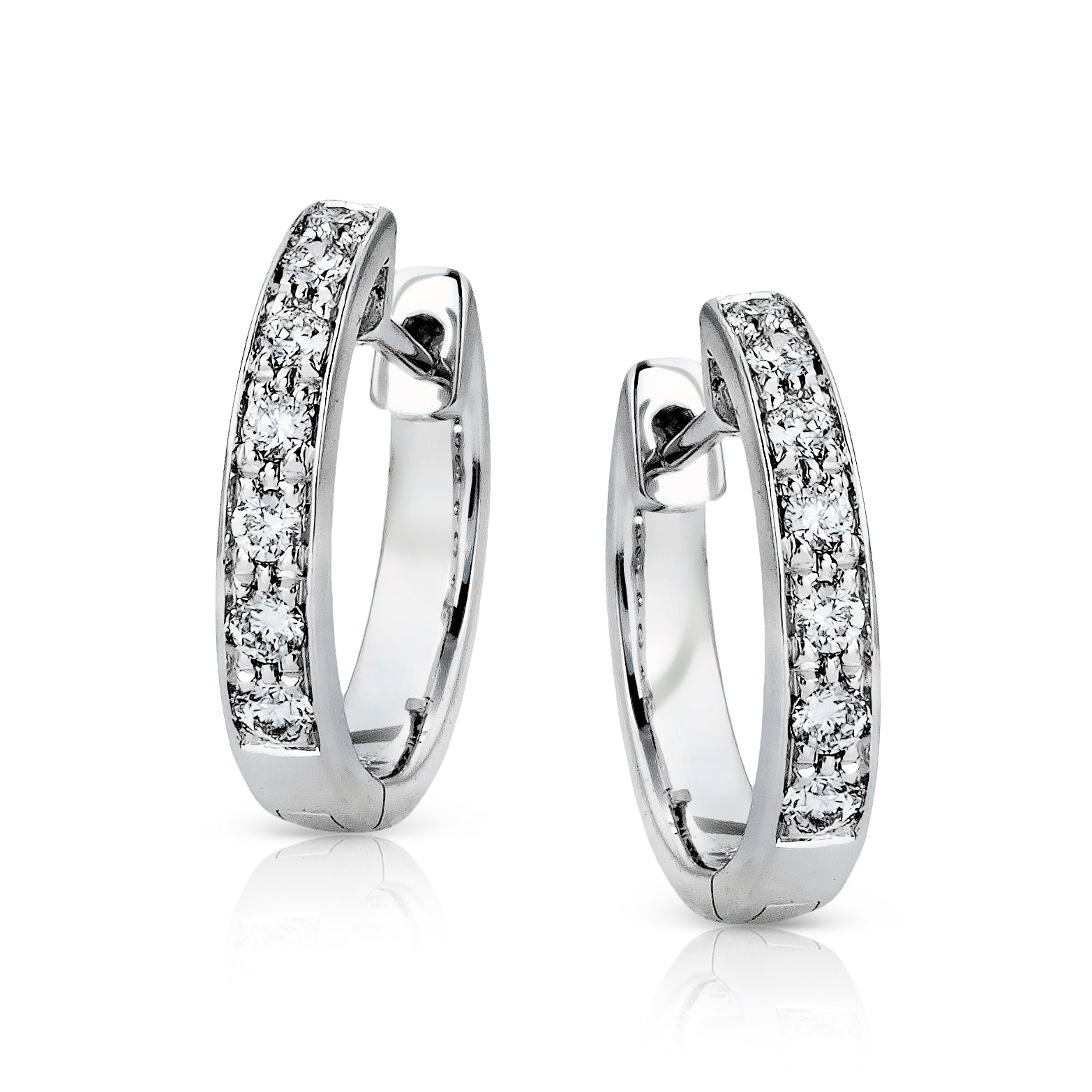 ZE144 Hoop Earring in 14k Gold with Diamonds – Zeghani Jewelry