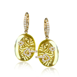 ZE631 Color Earring in 14k Gold with Diamonds