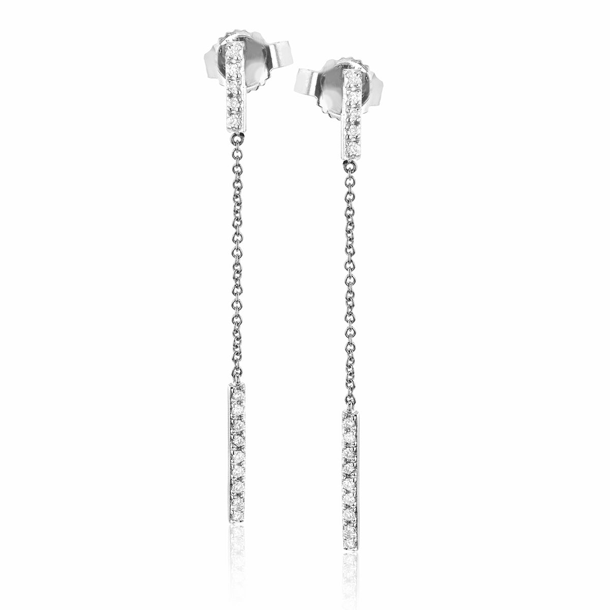 Drop Earrings in 14k Gold with Diamonds
