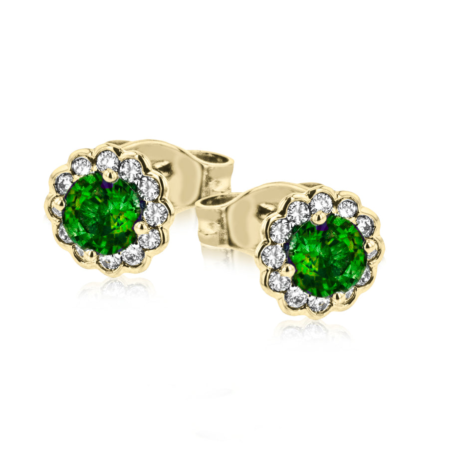 ZE668 Color Earring in 14k Gold with Diamonds