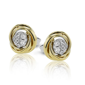 ZE849 Earring in 14k Gold with Diamonds