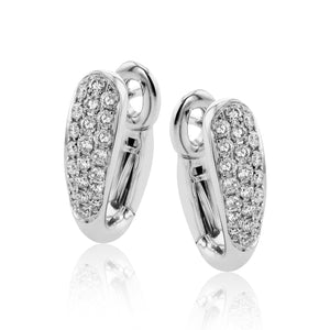 Hoop Earring in 14k Gold with Diamonds