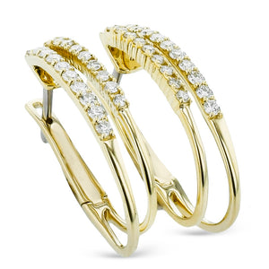 ZE887-Y Hoop Earring in 14k Gold with Diamonds
