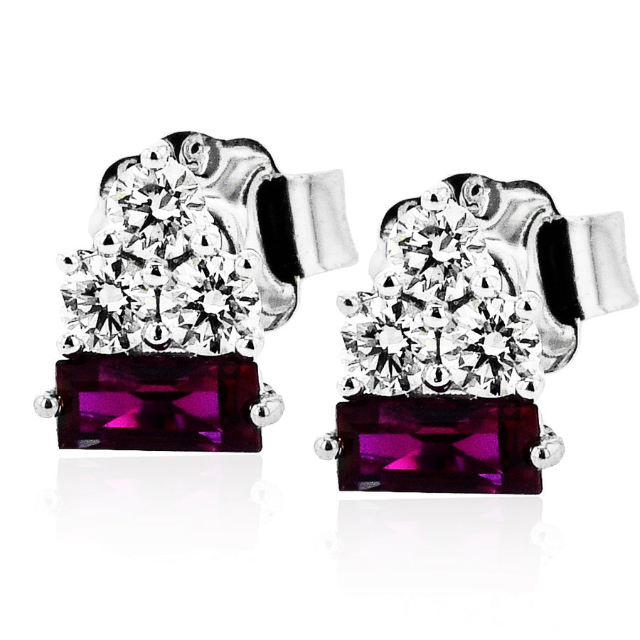 ZE999 Color Earring in 14k Gold with Diamonds