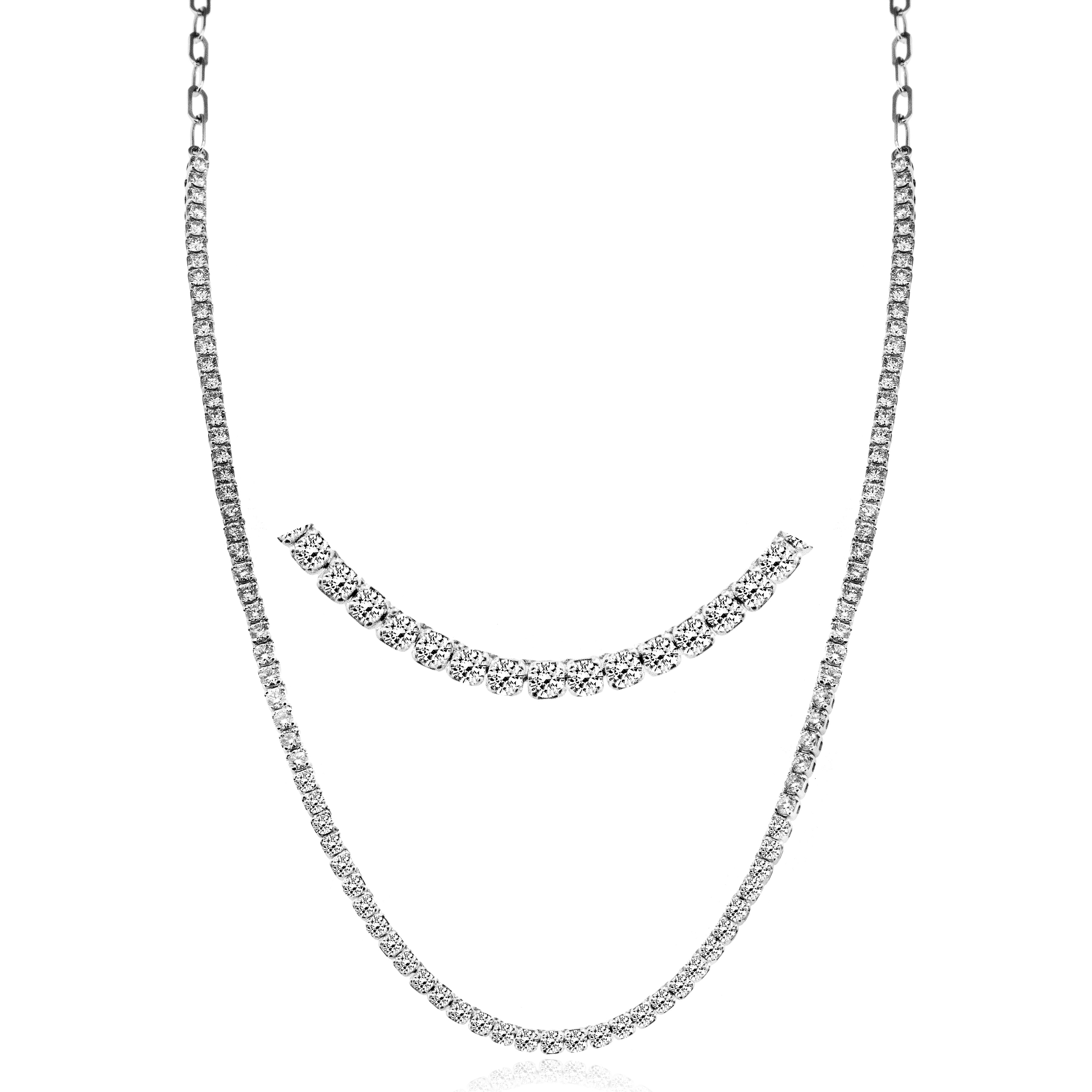 Tennis Necklace in 14k Gold with Diamonds