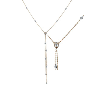 Lariat Pendant in 14k Gold with Diamonds