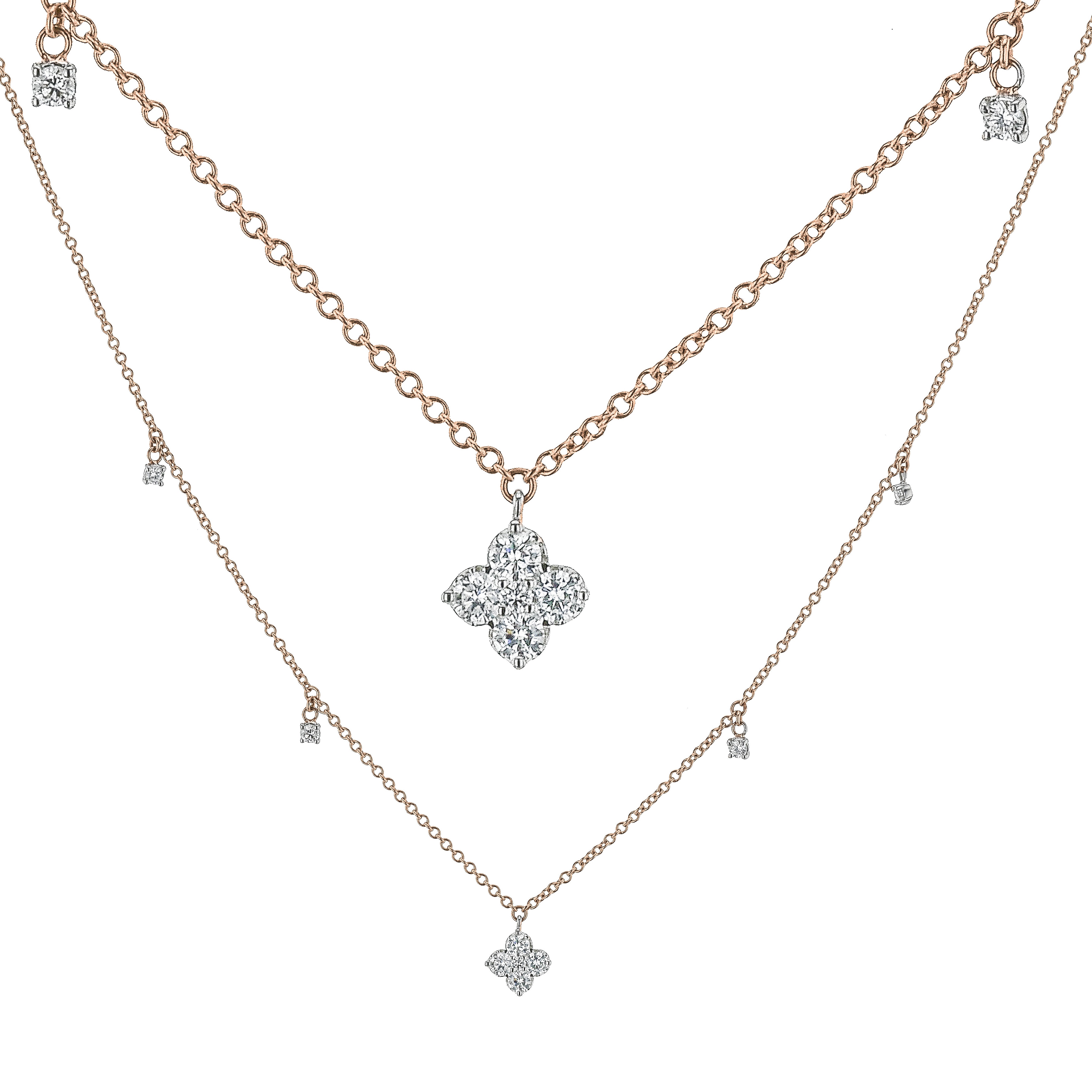 Necklace in 14k Gold with Diamonds