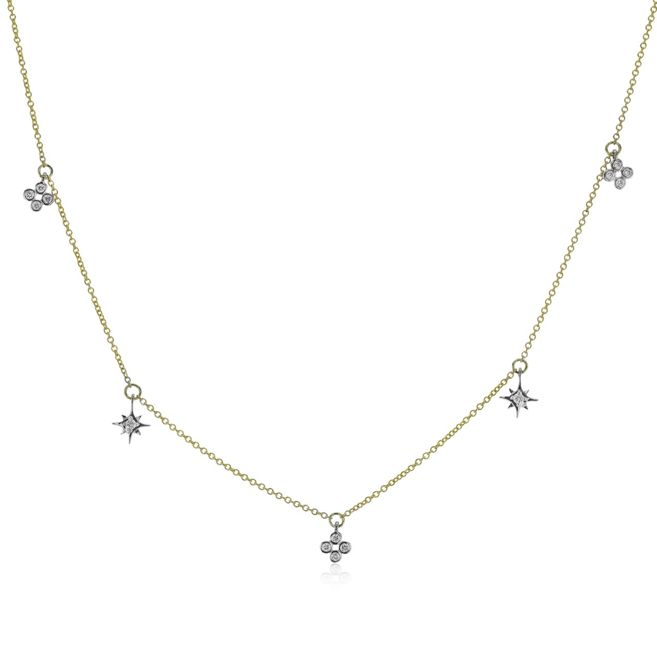 Necklace in 14k Gold with Diamonds
