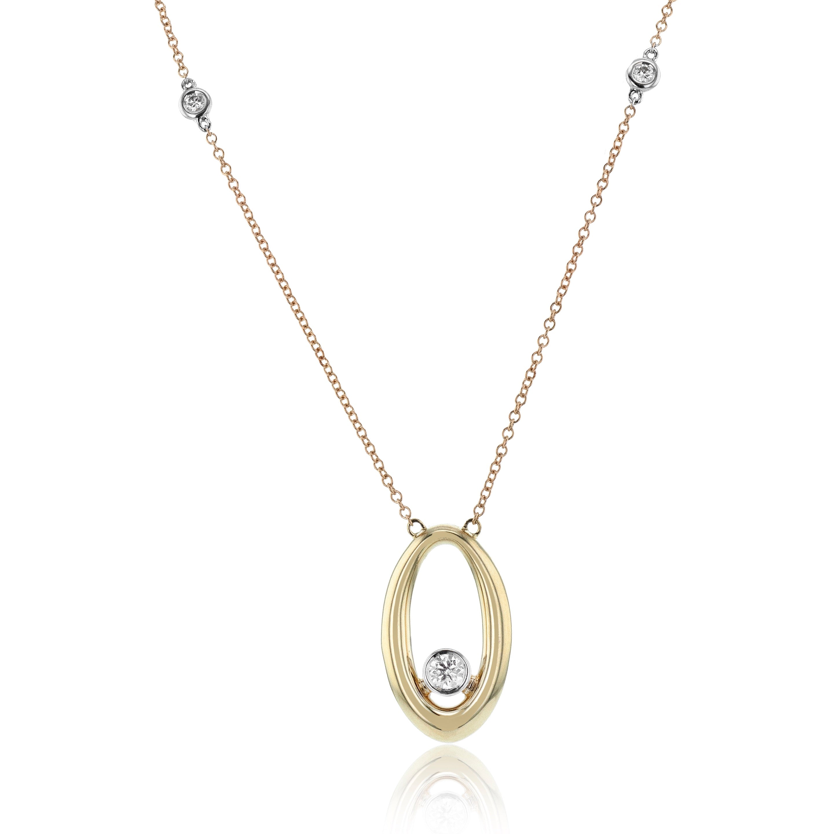 Pendant in 14k Gold with Diamonds