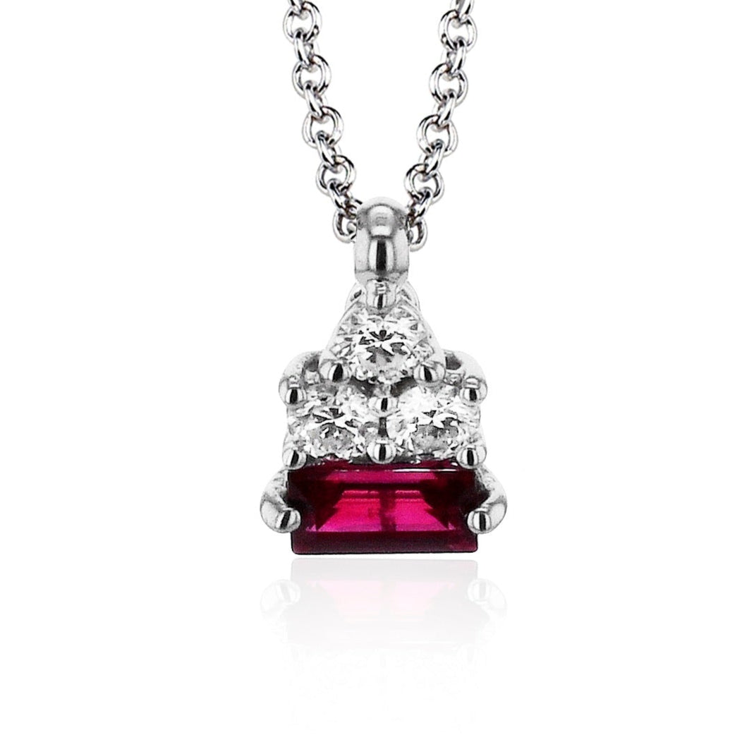 Color Pendant in 14k Gold with Diamonds