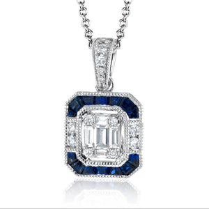 Color Pendant in 14k Gold with Diamonds